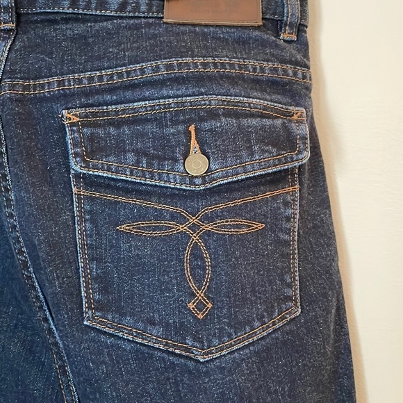 Lauren Ralph Lauren Jeans SZ 12 Bootcut Dark Wash Stretch Button Back Pockets - Picture 10 of 12